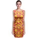 Folk flowers print Floral pattern Ethnic art Sleeveless Velvet Midi Dress