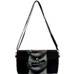 Evil Boy Manikin Portrait Removable Strap Clutch Bag