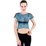 Abstract Surface Texture Background Crew Neck Crop Top