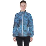 Abstract Surface Texture Background Women s High Neck Windbreaker
