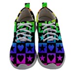Rainbow Hearts and Stars Athletic Shoes