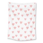 Small Cute Hearts   Medium Tapestry