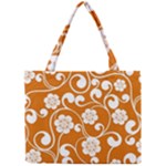 Orange Floral Walls  Mini Tote Bag