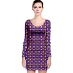 Penny Plaid (2) Long Sleeve Velvet Bodycon Dress