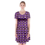 Penny Plaid (2) Short Sleeve V-neck Flare Dress