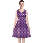 Penny Plaid (2) V-Neck Midi Sleeveless Dress 
