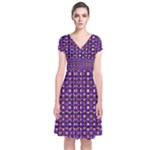 Penny Plaid (2) Short Sleeve Front Wrap Dress