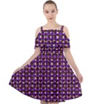 Penny Plaid (2) Cut Out Shoulders Chiffon Dress