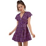 Penny Plaid (2) Flutter Sleeve Wrap Dress