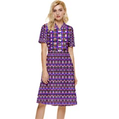 Button Top Knee Length Dress 