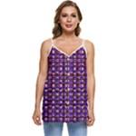 Penny Plaid (2) Casual Spaghetti Strap Chiffon Top