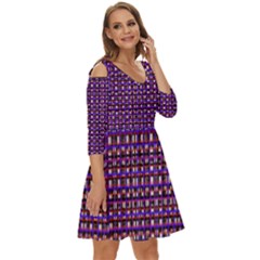 Shoulder Cut Out Zip Up Dress 