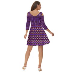 Shoulder Cut Out Zip Up Dress 