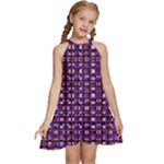 Penny Plaid (2) Kids  Halter Collar Waist Tie Chiffon Dress