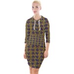 3021 Quarter Sleeve Hood Bodycon Dress
