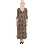 3021 Quarter Sleeve Wrap Maxi Dress