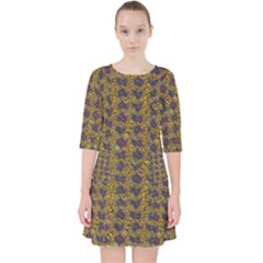 Quarter Sleeve Pocket Dress 