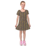 3021 Kids  Short Sleeve Velvet Dress