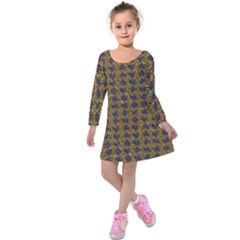 Kids  Long Sleeve Velvet Dress 