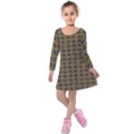3021 Kids  Long Sleeve Velvet Dress