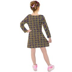Kids  Long Sleeve Velvet Dress 
