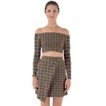 3021 Off Shoulder Top with Skirt Set