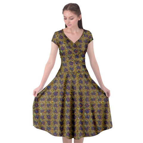 3021 Cap Sleeve Wrap Front Dress from ArtsNow.com