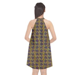 Halter Neckline Chiffon Dress  