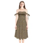 3021 Shoulder Tie Bardot Midi Dress