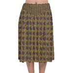 3021 Velvet Flared Midi Skirt