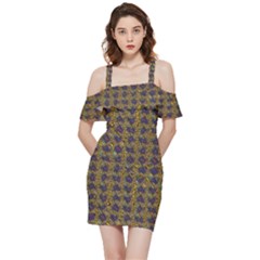 Shoulder Frill Bodycon Summer Dress 