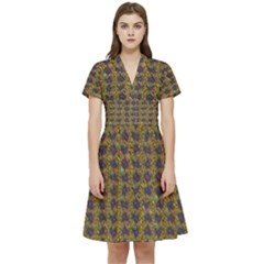 Short Sleeve Waist Detail Dress 