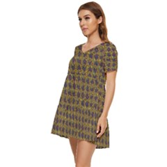 Tiered Short Sleeve Babydoll Dress 
