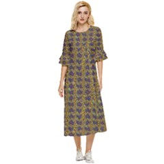 Double Cuff Midi Dress 