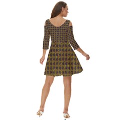 Shoulder Cut Out Zip Up Dress 