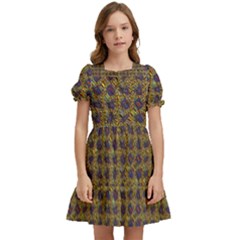 Kids  Puff Sleeved Dress 