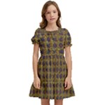 3021 Kids  Puff Sleeved Dress