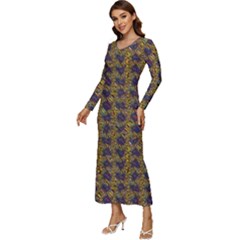 Long Sleeve Longline Maxi Dress 