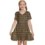 3021 Kids  Short Sleeve Tiered Mini Dress