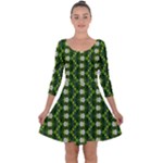 Wowpatterns-export-pattern Quarter Sleeve Skater Dress