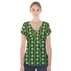 Short Sleeve Front Detail Top 