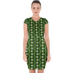 Capsleeve Drawstring Dress  