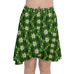 Chiffon Wrap Front Skirt 