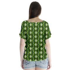 V-Neck Flutter Sleeve Top 