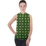 Wowpatterns-export-pattern Mock Neck Chiffon Sleeveless Top