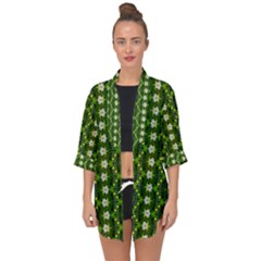 Open Front Chiffon Kimono 