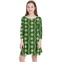 Kids  Quarter Sleeve Skater Dress 