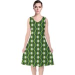 Wowpatterns-export-pattern V-Neck Midi Sleeveless Dress 