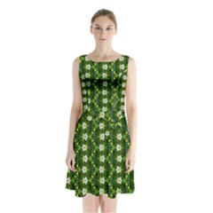 Sleeveless Waist Tie Chiffon Dress 