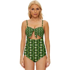 Knot Front One-Piece Swimsuit 